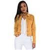 Nina Carter J212 - Giacca da donna in jeans slim-fit - Giacca colorata per le mezze stagioni con colletto Kent e tasche - Giacca primaverile ed estiva in tessuto stretch, L