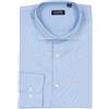 Coveri Camicia tinta unita collo francese in cotone elasticizzato, Celeste XL