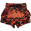 Fairtex - Pantaloncini da Boxe, Taglio Slim Muay Thai | Tessuto satinato di alta qualità con grafica tematica personalizzata. La vita elastica con coulisse offre una vestibilità