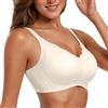 SHEKINI Donna Reggiseno Senza Comodo Ferretto Reggiseno Push Up Imbottito Bralette Supporto Morbido Regolare e Taglie Forti 3-3XL Regolabili Top Corsetto