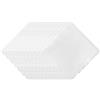 HOULIFE Fazzoletti da donna in tessuto bianco puro, 100% cotone, fazzoletti in tessuto da donna con bordo ondulato, fazzoletto da donna per matrimonio e vita quotidiana, Bordo ondulato bianco