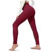 BAYDI Creamlush, leggings da donna a vita alta, morbidi pantaloni sportivi da donna, lunghi, elastici, per yoga, pilates, tempo libero, tutti i giorni (S-5XL), 1 confezione - Borgogna, S-M