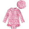 WYTbaby Uv Vestiti Bambino Ragazza Un Pezzo Manica Lunga Costume Da Bagno Hawaii Volant Uv Costumi Da Bagno Ragazza 0-24 Mesi