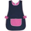Siry Work Grembiule Scuola Infanzia, Cucina Donna, Taglia Unica, Regolabile in Vita con Due Bottoni che lo Rendono Facile da Indossare, Made in Italy, Art. Dalia (Blu-Glicine)
