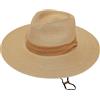 Wildarms Cappello Panama Estivo Unisex, Cappello di paglia a tesa larga UPF 50 Pieghevole e Traspirante per Donna e Uomo, Marrone Nastro Giallo, 59