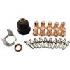 Etyldya 23 Pezzi Consumo Torcia Ricambi per Taglio Ugello Elettrodo Cappuccio E Distanziale in Rame con Finitura Metallizzata Adatto per Officina Fabbro Carrozzeria