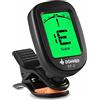 Donner Accordatore Chitarra Elettronico Cromatico Tuner a Clip per Chitarra, Basso, Ukulele e Violino con DSchermo LCD 360° Rotazione (DT-2)