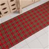 PETTI Artigiani Italiani - Tappeto Natalizio Cucina Antiscivolo Lavabile in Lavatrice, Passatoia Natalizia, Decorazione Natale Cucina 52x100 cm Tartan, Made in italy