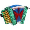 uxcell Mini Fisarmonica 10 Tasti Bassi per Strumento Musicale Verde