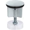 Wenko 21109100 eccentrico tappo cromato, tappo per lavabo, 38,5 mm