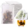 Woobroo Set di 400 bustine da tè usa e getta con cordino di serraggio, bustine di tè per tè sfuso, 7 x 9 cm, bustine di tè riutilizzabili, per tè alla rinfusa, caffè, tè di fiori, erbe aromatiche, spezie