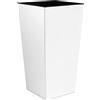 Prosperplast Urbi Vaso di fiori alta 11,4 litri, plastica, 19,5 x 19,5 x 37,5 cm in colore bianco