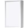 Gedy Armadietto da Bagno in ABS, Design R&S, 45 x 30 x 14.3 cm, Bianco (senza specchio)