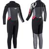 Osprey - Muta invernale per bambini, in neoprene, 5 mm, colore: Rosso, Ragazzi, Muta invernale per bambini, WS0689, nero/rosso, Large Short