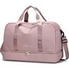 JQTOP Borse da donna Weekender Grandi Borse da viaggio Carino Carry on Overnight Duffle Bag Impermeabile Palestra Duffel con scomparto per scarpe Mammina Borse ospedaliere, rosa