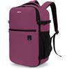 ECOHUB Zaino Ryanair 40x20x25, Zaino da Viaggio per Aereo per Laptop da 14 Pollici, Zaino Riciclato Resistente All'acqua Bagaglio a Mano per Scuola Lavoro e Trekking, 20L-Rosso