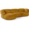 Knoll Biboni Divano a tre3 posti con chaise longue destra