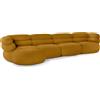 Knoll Biboni Divano a 4 posti con chaise longue destra