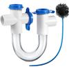 Genérico Sifone A Condensato A P - Sifone A U Trasparente, Kit Sifone A U 19 mm | Pulitore Per Tubi HVAC Con Spazzola, Sifone In PVC Per Tubi Aria Condizionata, Accessorio Di Pulizia Facile