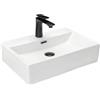 Rea - Lavabo Bagno Bonita Da Appoggio/A Parete 510 X 360 X 130 mm Ceramica (Bianco)