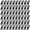 XoeLLe 60 Pezzi Realizzato in Ferro 10 mm Piccola Collari Morsetti per Tubi a U Fascette Stringitubo per Tubo Dell'acqua Tubo Del Gas Finitura Zincata Nera Design a Fissaggio Bilaterale
