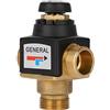 WPKD BLUEIY Valvola Miscelatrice Termostatica 3 Vie DN20, Valvola per Scaldabagno Solare con Filettatura Maschio Valvola Miscelatrice in Ottone per Calda Riscaldamento a Pavimento 10 X 7 Cm
