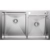 CECIPA Lavello Cucina 2 Vasche in Acciaio Inox - 75x45 cm, Lavabo Cucina Include Dispenser Sapone, Sifone e Gruppo di Scarico