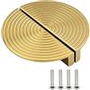 YQOLG87 Maniglie per cassetti a semicerchio, maniglia dorata per armadio da cucina con vite, manopole a semicerchio per porta dell'armadio, moderne maniglie in lega di alluminio, 2 pezzi, 74 mm