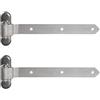ATTAS Locinox 3-fach Regolabile Nastro per Porta 180° Acciaio Inox 3DW, Porta Angelo, Cerniera Cancello, Staffa di Montaggio, Torhalterung - Länge 350 mm