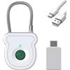 ELLENNE Lucchetto Impronta Digitale Biometrico, Serratura Antifurto F335