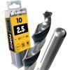 Amboss Werkzeuge 10x Punta Elicoidale Step Force Ø2,5 mm - HSS-G DIN 338 per acciaio, acciaio da costruzione, alluminio, metalli colorati AMBOSS WERKZEUGE® Punta per lamiere, profili - Esagonale per trapano, trapano a