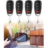 BakeWhiz 4 pezzi telecomando cancello garage 433 MHz telecomando universale duplicatore da garage senza fili a 4 pulsanti 50 m segnale lungo per cancello e garage porte automatiche, cancelli elettrici