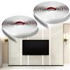 letuxaamz Modanatura Adesiva per Pareti, Boiserie Adesiva per Pareti Modanatura Adesiva 2 Pezzi 1cm x 6m PVC Bianco, Bordo Decorativo Autoadesivo per Muro Soffitto, Profilo Adesivo per Ristrutturazione