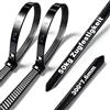 KOOOGEAR Fascette stringicavo riutilizzabili, nere, 300-600 mm x 7,6 mm allargate (20 pezzi), in nylon, resistenti ai raggi UV, regolabili, per casa, giardino, installazione elettrica, gestione dei cavi
