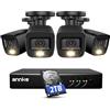 ANNKE 8CH 3K Kit Videosorveglianza con Audio e Visione Notturna a Colori | 2TB HDD for Registrazione 24/7, 4x 5MP Sistema Telecamere Sorveglianza, 3K Lite DVR 8 Canali,AI di Persone/Veicoli, IP67