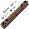 AERZETIX - Set di 4 cerniere avvitabili da 90 mm per telaio di zanzariera adatte a finestre e porte + 16 viti autofilettanti Ø3.9x22 mm | in plastica colore marrone