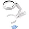 Velamp Crotale Lampada LED Ricaricabile con Lente 5×/11× - 8 LED, Ingrandimento Dettagliato, Batteria Inclusa, Uso da Mano o Tavolo