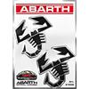 4R Quattroerre.it Abarth 1232821 Adesivi Scorpione, 55mm x 60mm, Confezioni da 2