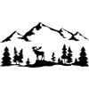 Baceyong Adesivi per auto da campeggio per esterni, adesivi per auto con motivi di montagna, albero, orientale