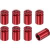 PATIKIL Tappi Gomme Auto, 8Pz Tappo Valvola Pneumatici Universali in Lega di Alluminio Tappini Coperture per Auto SUV Camion Moto e Biciclette, Rosso