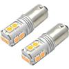 Ruiandsion - 2 lampadine LED BAX9S Canbus H6W 12-24V super luminose 3030 10SMD Chipset giallo LED per luci di lettura di parcheggio, non polarità