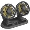 Baceyong Ventilatore Auto Doppia Testa 12V con Presa Accendisigari, Ventilatore Portatile Silenzioso 2 Velocità 360°/180° Regolabile, Ventilatore da Tavolo per Auto SUV Camper Barca