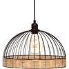 ATMOSPHERA CREATEUR D'INTERIEUR Atmosphera - Sospensione cablata Suwa - Metallo & Rattan D35 cm