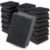 BaBahuanhuan 15 Pezzi Spugna per Piatti Nera, Spugne Cucina (10x6,6x4,5cm) Lavabile, Alta Assorbenza, Doppio Lato, Spugna con Impugnatura, Spugne Pentole per Cucina e Bagno