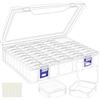 LINYAPRY DILIBRA - Scatola organizer per perline, 46 pezzi, piccole custodie in plastica per perline, mini contenitori trasparenti con coperchio incernierato, per accessori per pittura con diamanti, perline,