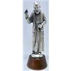 GTBITALY 40.049.30 028 statua silouette di santo padre pio di pietrelcina argento su base legno misura 7 cm