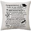 Aconesong Regali di Laurea per Lei Lui Cuscino Copertura Decorazioni di Laurea Classe del 2023 Master College Studente della Scuola Superiore Ragazze Ragazzi Presenta per Figlia Sorella Amica (Congratulazioni)