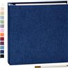 Yopih Album Foto Autoadesivo Fai da Te 33x32 cm con 60 Pagine Bianche e Copertina in Lino, Album Fotografico per Foto 10x15, Regalo Nozze Natale Compleanno Bambini, Blu Navy