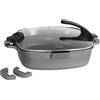 STONELINE Future Padella Quadrata con Coperchio con colino, Alluminio, Anthrazit, 28 cm