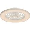 Ledvion - Ventilatore da soffitto con luce, 49cm, Beige, 48W, 5200lm, 3 temperature di colore, (2700k/4000K/6000K), 5 Velocità, Dimmerabile, Telecomando, Motore DC Reversibile